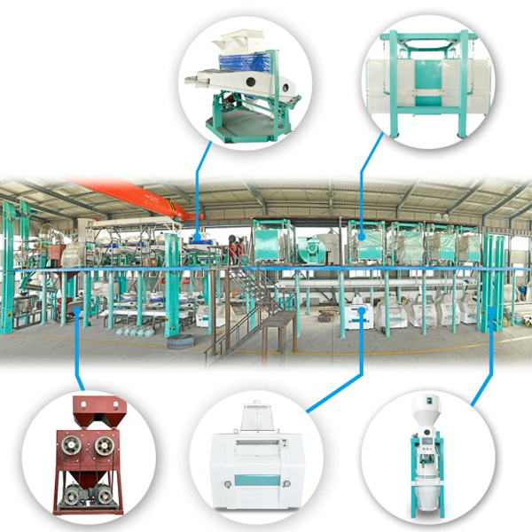 linha de processamento de farinha de milho